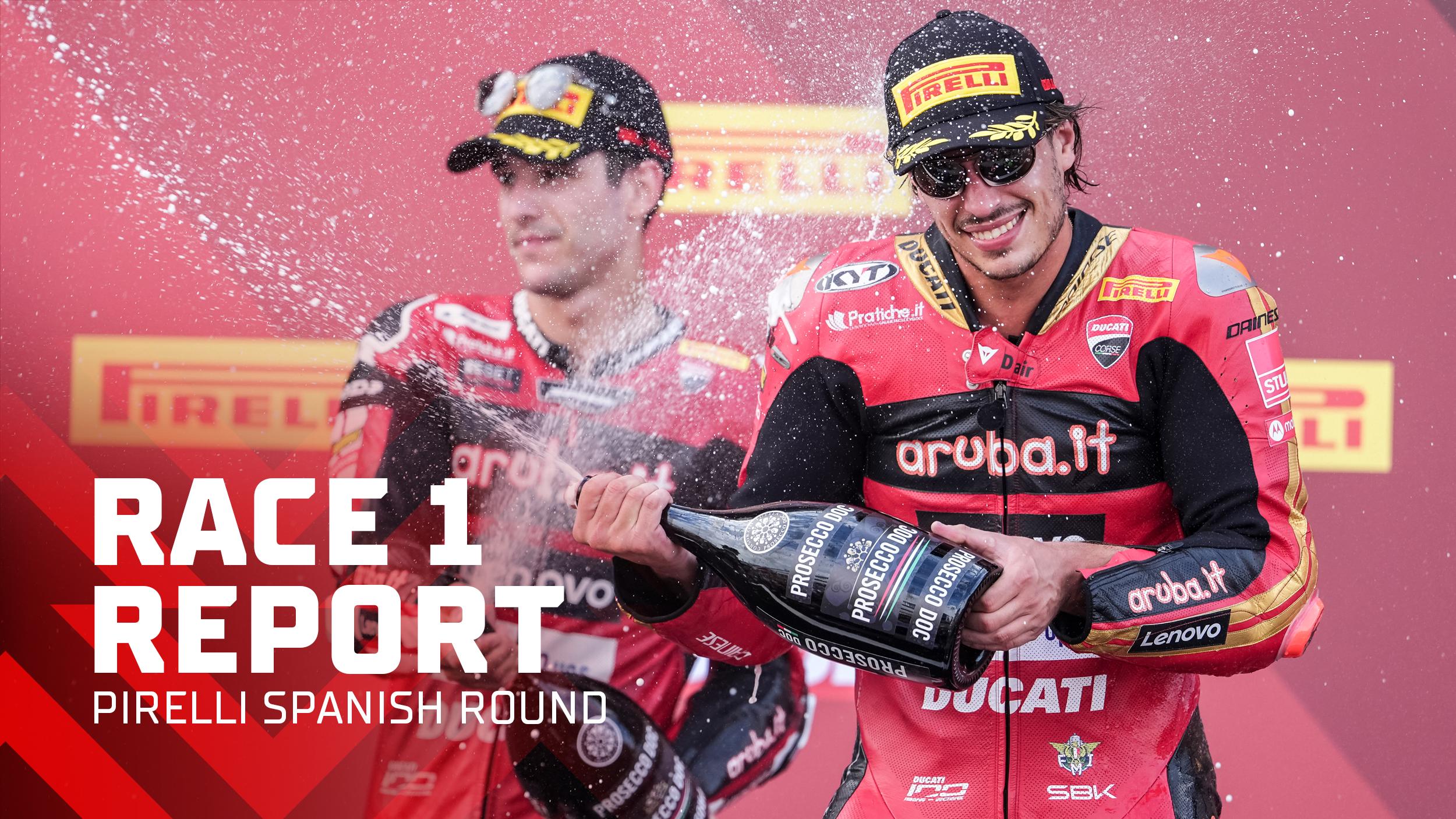 REPORT: Bulega romps to 50th WorldSBK victory, Sam Lowes and Lecuona complete the podium